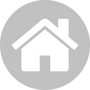 Silver plan logo House icon in a grey circular background.