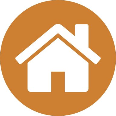 Bronze Plan logo White house icon within a circular orange background.